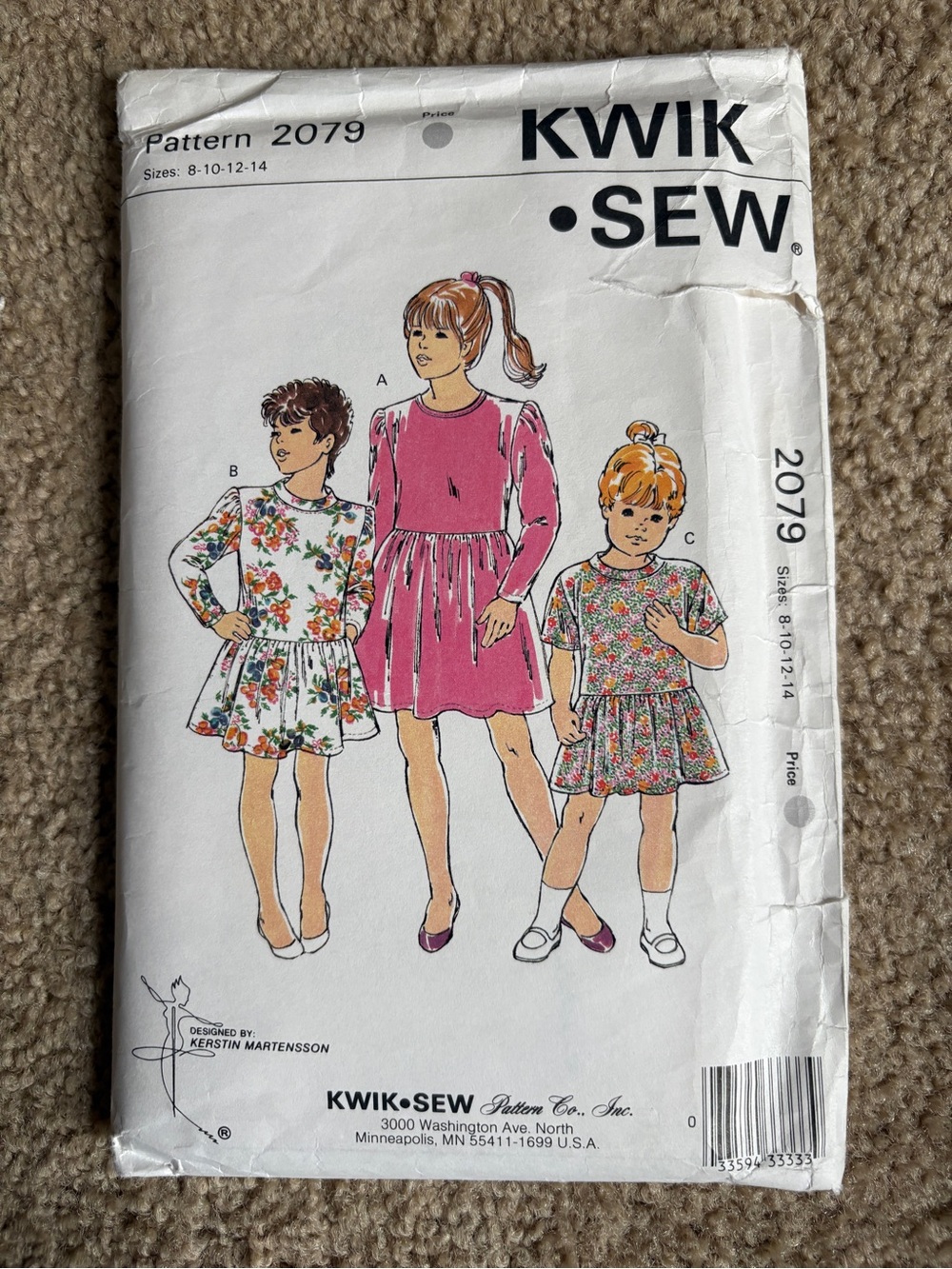 Kwik Sew Pattern 2079 for Girl’s Knit Dresses